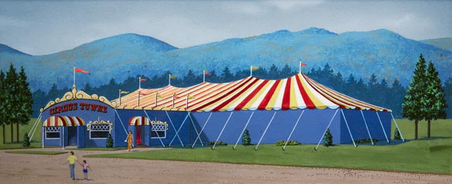 Circus Towne tent in Twin Mountain, NH